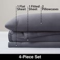 thumbnail image 4 of Allswell 300 Thread Count Soft & Silky 4-Piece Viscose from Bamboo Sateen Sheet Set, 4 of 8