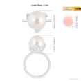 thumbnail image 5 of ANGARA Trillium Freshwater Cultured Pearl Solitaire Ring in 14K White Gold for Women | June Birthstone, Birthday, Anniversary, Jewelry Gift for Women | Pearl Ring, 5 of 9