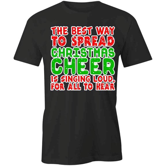 Christmas Cheer T-Shirt | Xmas Holiday Black Tee Gift