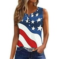 thumbnail image 2 of CFLVAEK American Flag Patriotic Tank Tops for Women 4th of July Henley Shirts Independence Day Sleeveless Tunic Tops 2025 M, 2 of 5