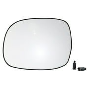 88304 - Fit System Driver Side Non-heated Mirror Glass w/ backing plate, Toyota Sequoia SR5 Model 01-07, Tundra 00-06, 6 1/4" x 8 3/16" x 8 3/4" (OE Magna Brand)