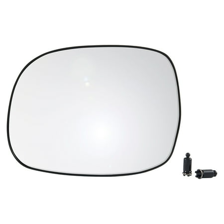 88304 - Fit System Driver Side Non-heated Mirror Glass w/ backing plate, Toyota Sequoia SR5 Model 01-07, Tundra 00-06, 6 1/4" x 8 3/16" x 8 3/4" (OE Magna Brand)