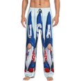 thumbnail image 1 of Fotbe Cute Gnomes in USA Pantalones de Pijama para Hombre, Pantalones de Dormir, Pantalones de Casa con Cintura Ajustable y Bolsillos-Small, 1 of 6