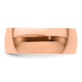 thumbnail image 4 of Diamond2Deal 14k Rose Gold 8mm Lightweight Half Round Men's Wedding Band Size 7.5, 4 of 4