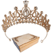 thumbnail image 1 of TIARA CORONA TOCADO PEINETA NOVIA XV BODA COMUNIÓN PRINCESA NIÑA ORO ROSA CRISTAL IMPORTACIÓN METAL M0009 GENÉRICA CUSTOM GOTOR, 1 of 2