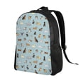 thumbnail image 2 of Disketp Cartoon Doodle Puppy Mochila Unisex de Apertura Lateral Completa, Mochila para Laptop para Escuela, Trabajo y Viajes, 2 of 8