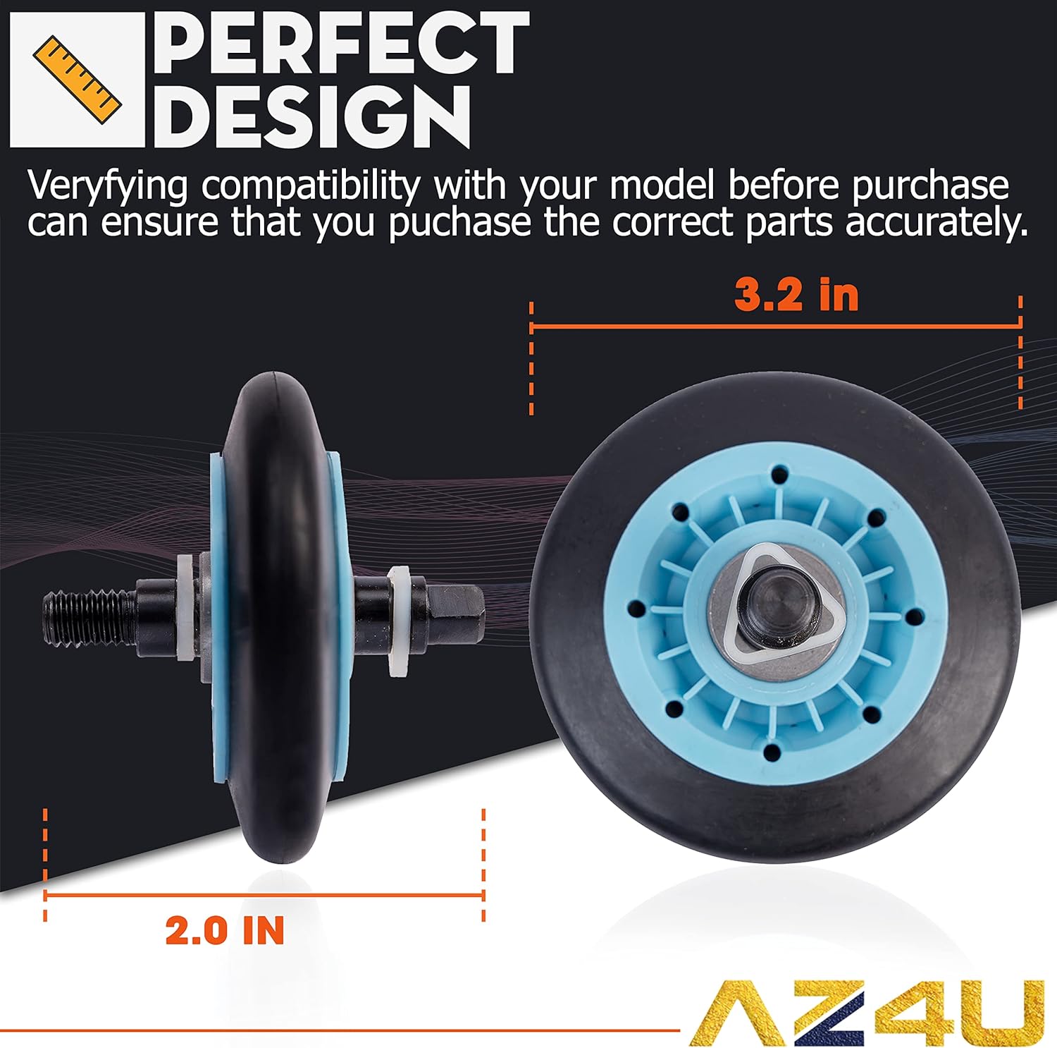 Dryer Repair Kit Replace For Samsung DV219AEW/XAA DV220AEW/XAA DV48J7700EW/A2 DV48H7400EW/A2 DV42h5200EW/A3 Rollers Belt Pulley