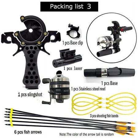 Wilderness Shooting Fishing Slingshot Set with Arrows Hunting Slingshot Set Shooting Tools