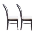 thumbnail image 3 of Linon Tryon Set of 2 Dining Chairs with Cushioned Seat and Backrest, Brown/Gray, 3 of 11