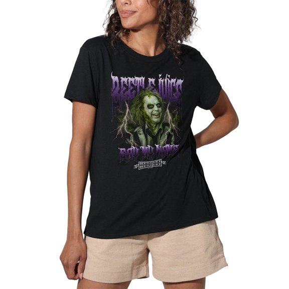 Beetlejuice Beetlejuice Band Women's Loose T-Shirt, Black, Small