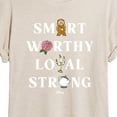 thumbnail image 3 of Disney Princess - Smart Worthy Loyal Strong - Juniors Ideal Flowy Muscle T-Shirt, 3 of 5