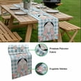 thumbnail image 4 of Easter Bunny Table Runner - 48 Inch Long, Kitchen Dining Table Runner Dresser Scarves, Colorful Eggs Cute Rabbit Blue White Check Farmhouse Decor for Coffee Tables Wedding Party Banquet, 4 of 6