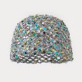 thumbnail image 4 of Sequin Crochet Hat for Women Lightweight Summer Beanie Glitter Open-Weave Headwear for Beach Rave Parties Camouflage One Size, 4 of 4