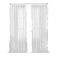 thumbnail image 2 of Elrene Home Fashions Bella Tab-Top Ruffle Sheer Window Curtain, White, 52" x 84", 2 of 4