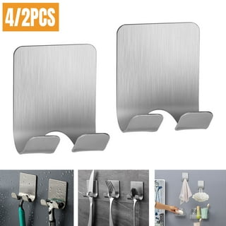 YXYL Razor Holder for Shower, 6 PCS Shower Razor Holder Storage Hooks, 304  Stainless Steel Waterproof Self Adhesive Shaver Holder Hanger for Loofah