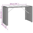 thumbnail image 4 of vidaXL 9 Piece Garden Bar Set Black Poly Rattan& Solid Wood Acacia, 4 of 4