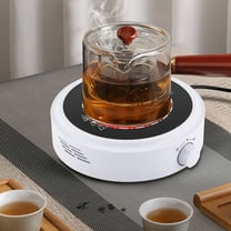 700W Electric Mini Stove with Dual-Gear Control 110V Portable Hot Plate for Tea/Coffee (White)