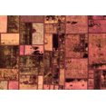 thumbnail image 1 of Ahgly Company Indoor Rectangle Patchwork Orange Transitional Area Rugs, 2' x 5', 1 of 4