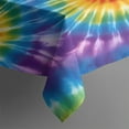 thumbnail image 3 of Colorful Rainbow Tie Dye Spiral Pattern Rectangle Tablecloth 60"x84",Waterproof Polyester Rectangle Table Cloth, Wipeable Spillproof Polyester Tablecloth for Dining, Camping, Indoor and Outdoor, 3 of 5