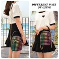 thumbnail image 6 of FORMRS Crossbody Bag for Women Quilted Travel Shoulder Cell Phone Purse with Chain Strap Handbag, Pink Block Pattern, 6 of 7