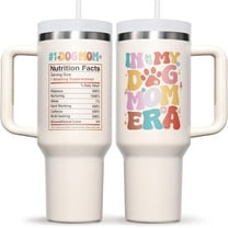 Dog Mom Gifts for Women, Mothers Day Gift for Dog Lover, 40 OZ Tumbler Dog Gifts for Mom, Wife, Grandma, Auntie, Sister, Friends, Teacher, Birthday Gifts for Dog Owners In My Dog Mom Era Insulated Cup