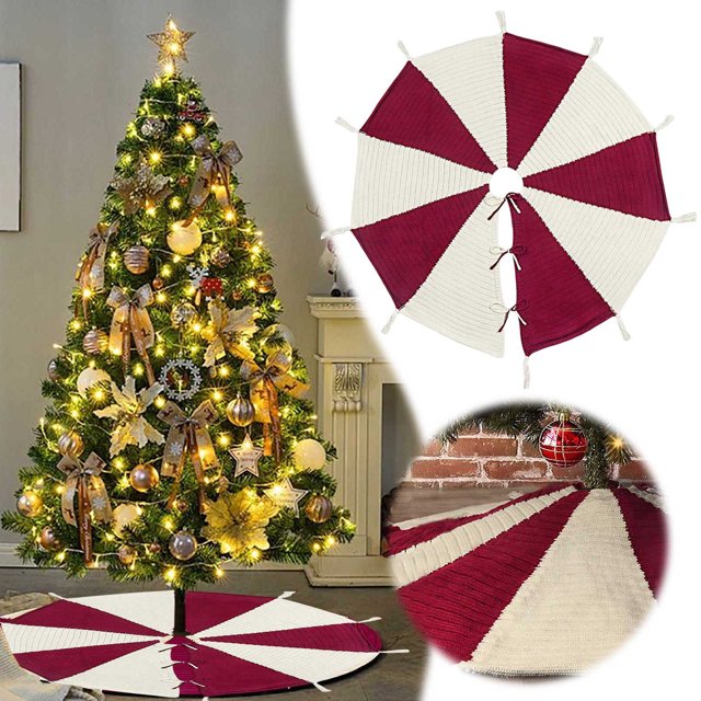 Jupe Tricotée à Franges Rouges et Blanches pour Événements et Fêtes