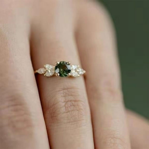 Sterling Silver Sparkling Full High Carbon Diamond Emerald Finger Rings For Women Wedding Party Fine Jewelry