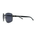 thumbnail image 4 of Xloop Sport Rectangle Metal Rim Color Mirror Officer Sunglasses Gunmetal Black, 4 of 4