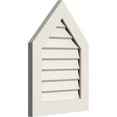 thumbnail image 3 of Ekena Millwork 16"W x 34"H Peaked Top Gable Vent (21"W x 39 3/8"H Frame Size) 12/12 Pitch: Functional, PVC Gable Vent w/ 1" x 4" Flat Trim Frame, 3 of 4