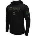 thumbnail image 2 of Men's Colosseum Black Virginia Cavaliers OHT Military Appreciation Hoodie Long Sleeve T-Shirt, 2 of 4