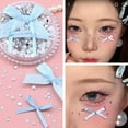 thumbnail image 3 of Autocollant Visage Nœud de Noël Autocollant Visage en Strass Ruban de Gaze Autocollant pour les Yeux Décoration, 3 of 3