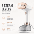 thumbnail image 6 of Handheld Garment Steamer, 1200W Portable Clothes Steamer with 370ml Water Tank, 3 Steam Levels for Clothes, Curtains, Travel and Home Use, 6 of 8