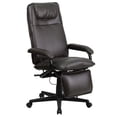 thumbnail image 1 of High Back Brown Leather Executive Reclining Swivel Chair with Arms, 1 of 9