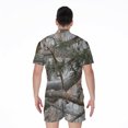 thumbnail image 2 of Jungle Hunting Camouflage Short Sleeve Men'S Rompers, Hunter Hunting Casual Summer Jumpsuits Outfit, 2 of 4