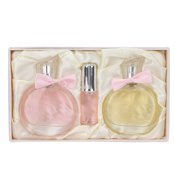 Perfume Femenino, Fragancia De Flores, Juego De Aerosol De Perfume Con Lazo Rosa, Encantador De Larga Duración Para Trabajar Para Un Regalo Perfecto Cergrey Women Perfume Spray