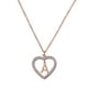 thumbnail image 3 of Collar de Mujer Corazón con Inciales LuckyLy, Modelo Adina rosa UNITALLA, 3 of 7