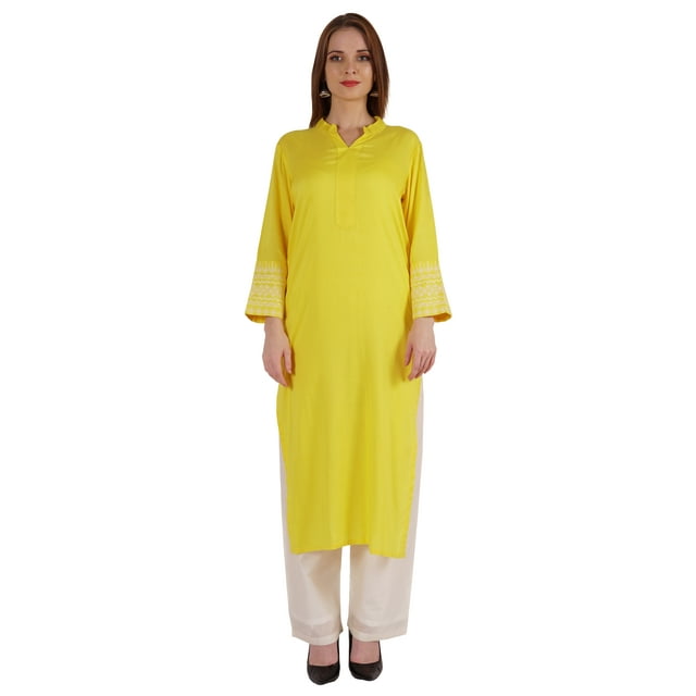 Phagun Kurta Longue pour Femmes Brodée Designer Kurti Ethnique en Rayonne