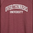 thumbnail image 3 of Instant Message - Overthinkers University Lightweight French Terry Wide Neck Long Sleeve Graphic Shirt, 3 of 6