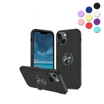 Kick Stand Case for iPhone 13 Heavy Duty with Magnetic Ring Case {Shock Proof-Built in Kickstand - Dual Layer Rubber- iPhone 13} Color Black - By Entronix