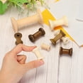 thumbnail image 3 of Uxcell Wooden Empty Spools 1.2" x 0.8", Unfinished Wood Sewing Thread Spool for Crafts Embroidery, Wood Color 20Pcs, 3 of 6