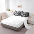 thumbnail image 5 of Homewish Safari Bear Deer 7-Piece Twin Bedding Sets,Jungle Animal Bedding Comforter Set,Gray White Plaid Sheet Sets For Teens,Ultra Soft Home Decor Reversible, 5 of 8