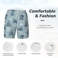 thumbnail image 6 of Picia Cute Hippopotamus pattern Mens Swim Trunks with Compression Liner Stretch Beach Shorts Quick Dry with Zipper Pockets No-Chafing Board Shorts-XX-Large, 6 of 9