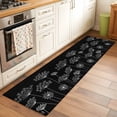 thumbnail image 2 of Runner Rug 2'x6', Black Dandelion Washable Non-Slip Hallway Runner Rugs, Spring Modern Minimalist Country Flower Bedside Rugs Floor Mats Carpet Runners for Kitchen Bathroom Laundry Room, 2 of 8