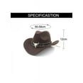 thumbnail image 2 of Dragonus Men Cowboy Hat Stetson Style Fedora Sun Summer Western Riding Wide Brim Cap, 2 of 3