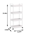 thumbnail image 2 of Household Floor Storage Rack Living Room Bedroom Storage Trolley Movable Multi-layer Kitchen Gap Storage Rack, 2 of 4