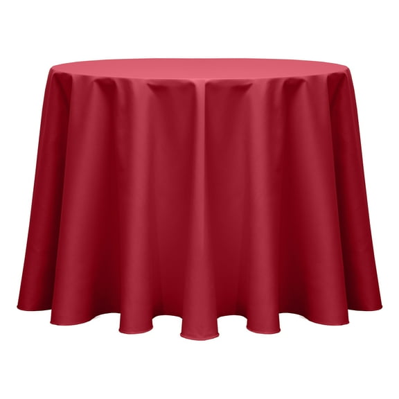 Ultimate Textile (5 Pack) Poly-cotton Twill 60-Inch Round Tablecloth - for Restaurant and Catering, Hotel or Home Dining use, Red