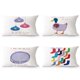 thumbnail image 1 of Juego de fundas de almohada divertidas decorativas con dibujos animados caprichosos, 1 of 2
