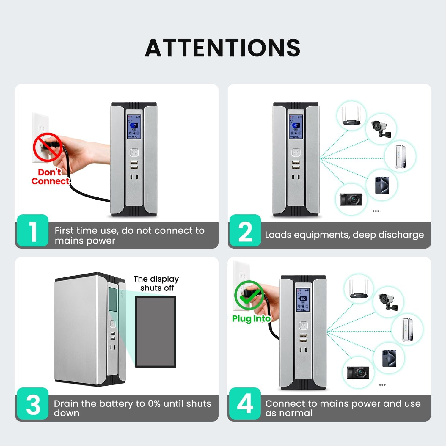 Mini UPS Battery Backup and Surge Protector Uninterruptible Power Supply for Laptop Modem Printer