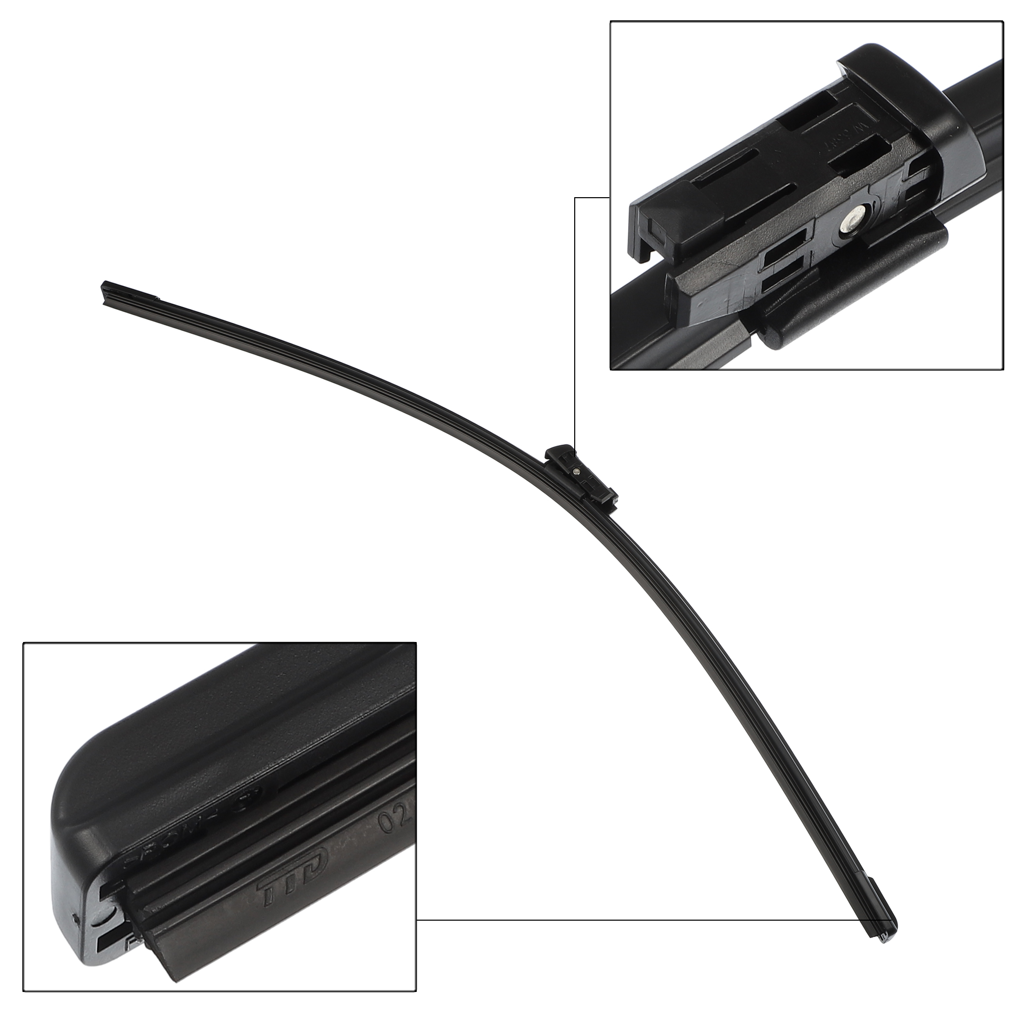 Unique Bargains 3pcs Front Rear Windscreen Wiper Blades Set for VW Polo 6R Hatchback