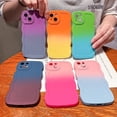 thumbnail image 5 of Case for iPhone 14 Plus,iPhone 14 Plus Case,Gradient Cute Curly Wave Frame Shape Shockproof Bumper Soft Silicone Protective Phone Case for iPhone 14 Plus,6.7 inch 2022 (Pink/Blue), 5 of 9